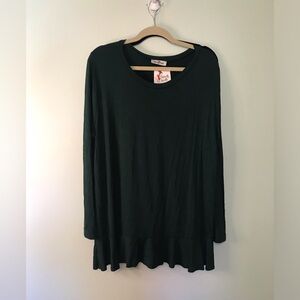 NWT Perfectly Priscilla Dark Green Blouse Size 3X